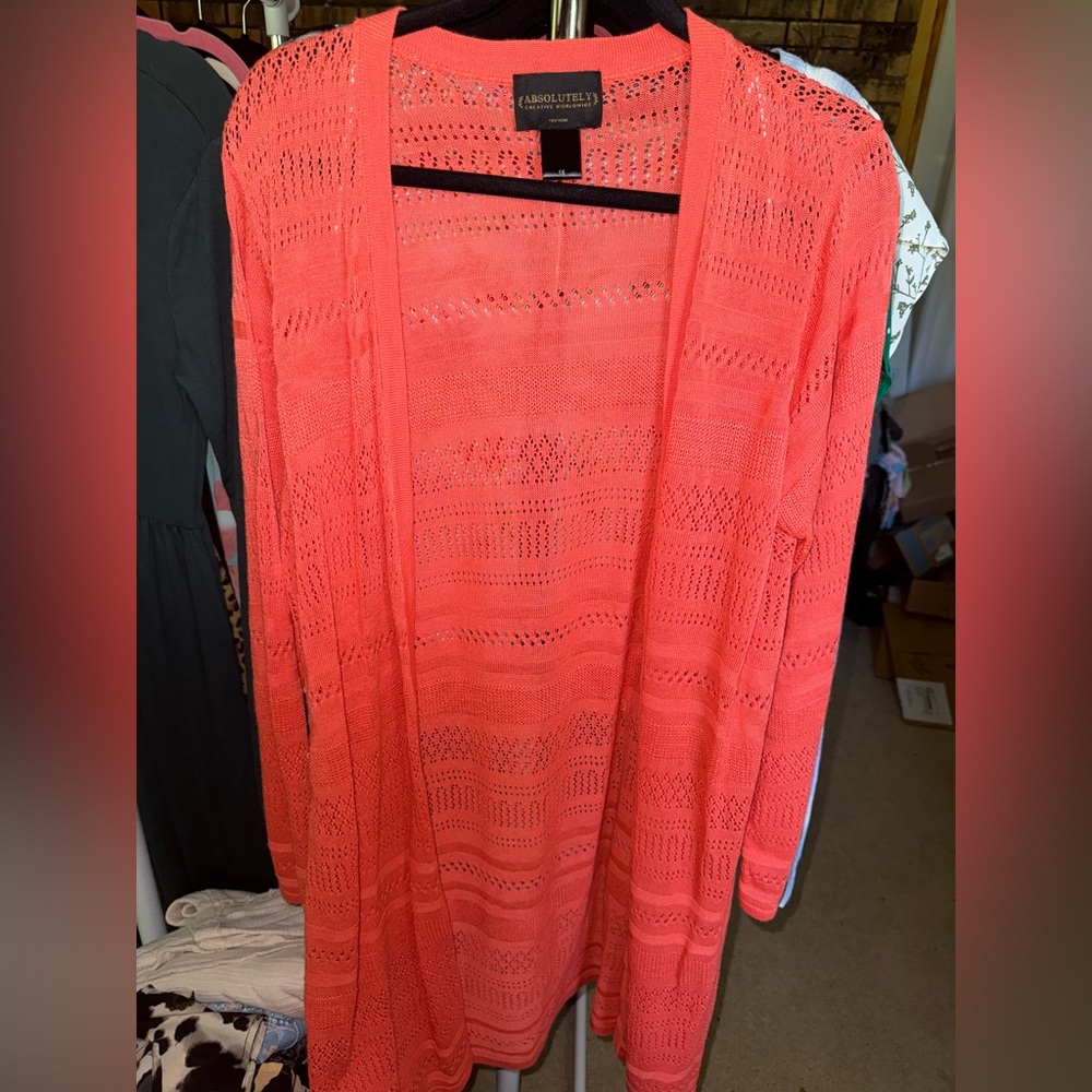 Absolutely Vibrant Coral Cardigan